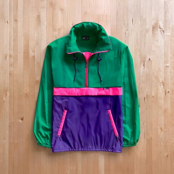 Vintage K-Way Packable Half-zip Pullover WindbreakerJacket - Picture 1 of 7